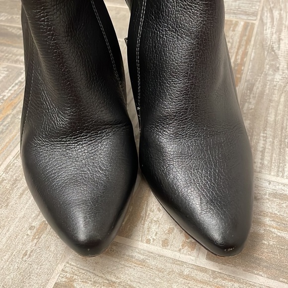 10 Crosby Derek Lam Sapphire Black Leather Ankle Boots - Picture 8 of 11